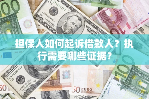 济南担保人如何起诉借款人？执行需要哪些证据？