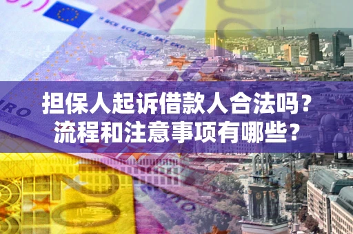 济南担保人起诉借款人合法吗？流程和注意事项有哪些？