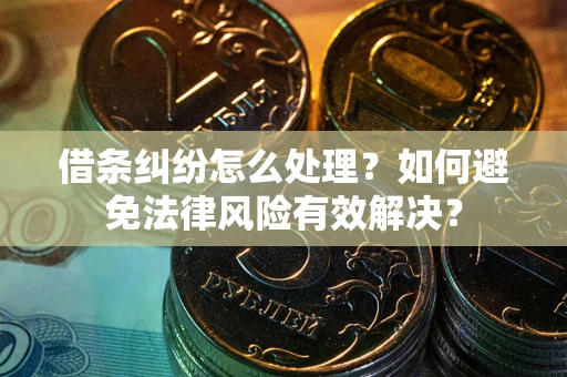 济南借条纠纷怎么处理？如何避免法律风险有效解决？