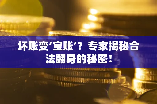 济南坏账变‘宝账’？专家揭秘合法翻身的秘密！