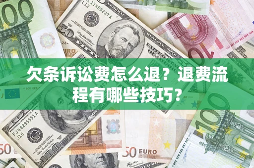 济南欠条诉讼费怎么退？退费流程有哪些技巧？