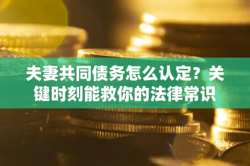 济南夫妻共同债务怎么认定？关键时刻能救你的法律常识