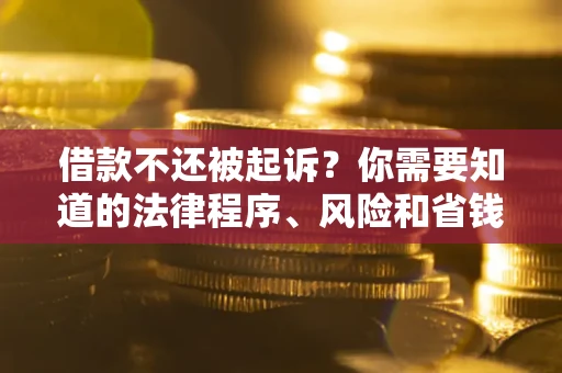 济南借款不还被起诉？你需要知道的法律程序、风险和省钱技巧